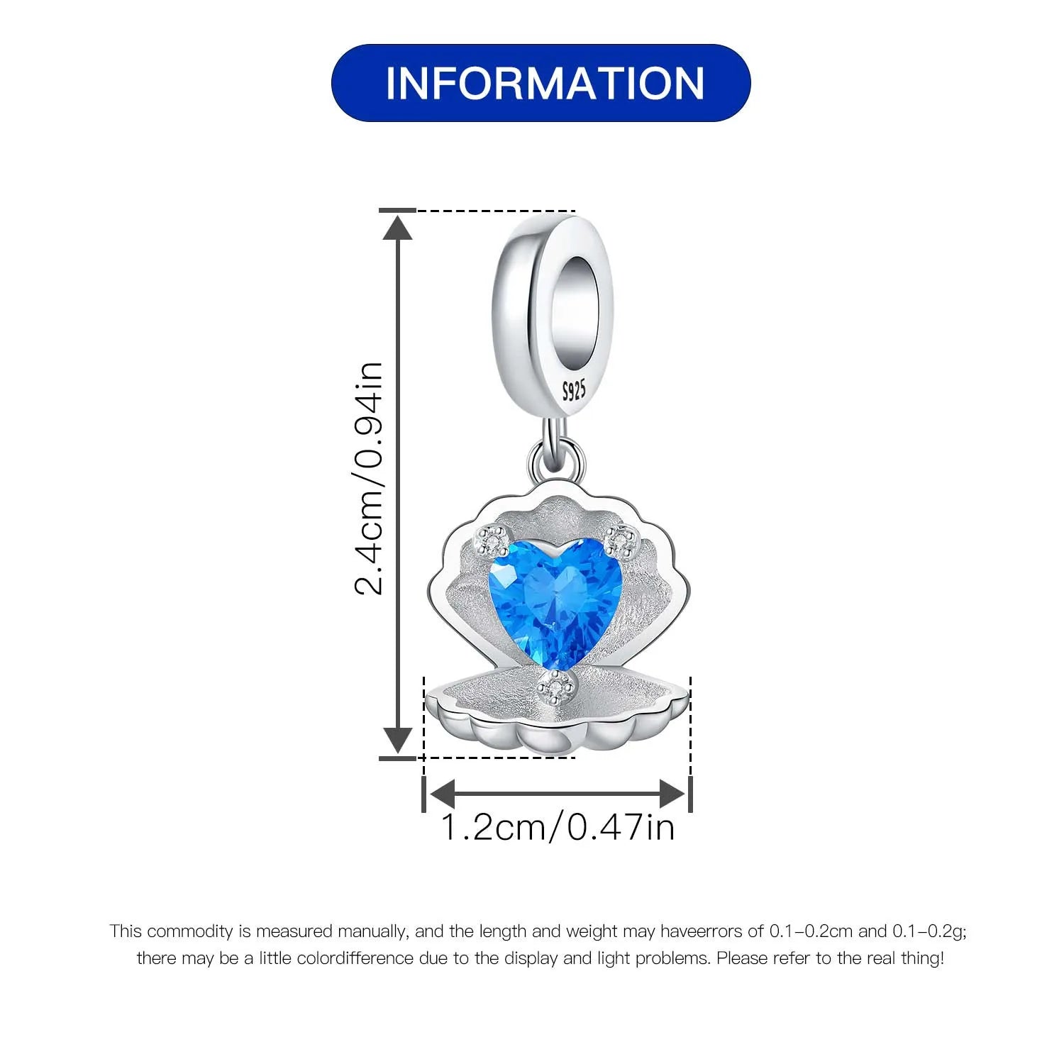 925 Sterling Silber Muschel Seestern Anhänger für Armband