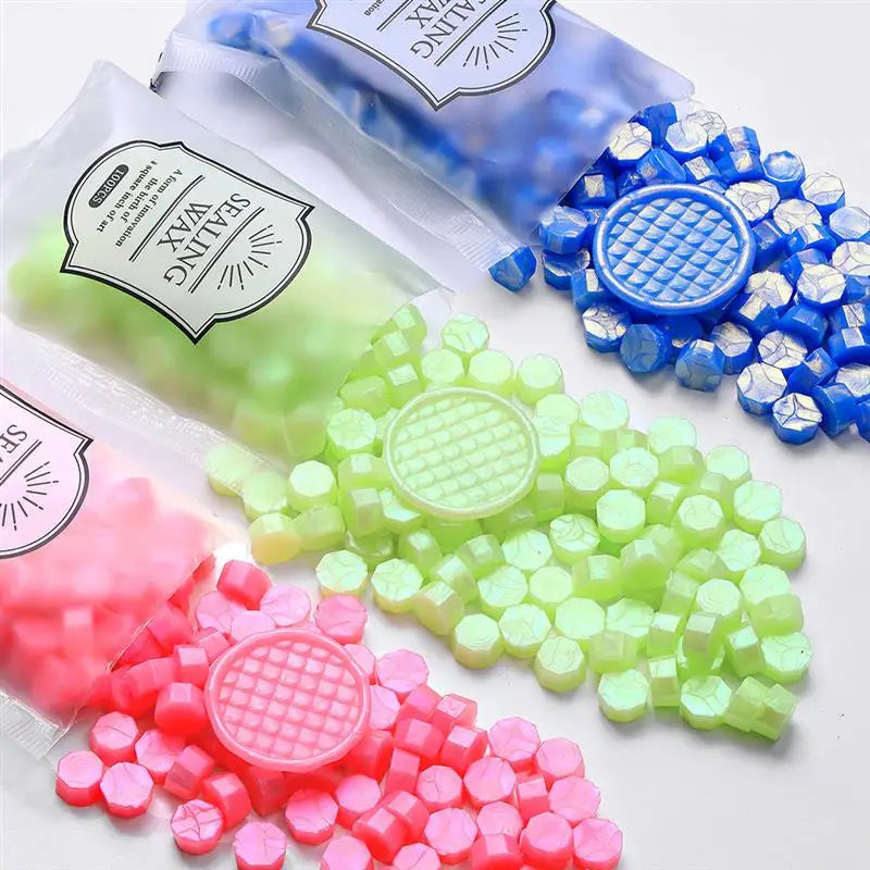 100 Glitzer Wachsperlen für stilvolle Siegel DIY Dekoration