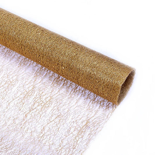 Gold Draht Tüll Rolle 5 Yards 50cm für Hochzeit Party Deko Bastelprojekte