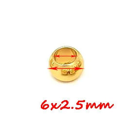 100x Edelstahl Großloch Spacer Perlen für DIY Schmuck 2-12mm