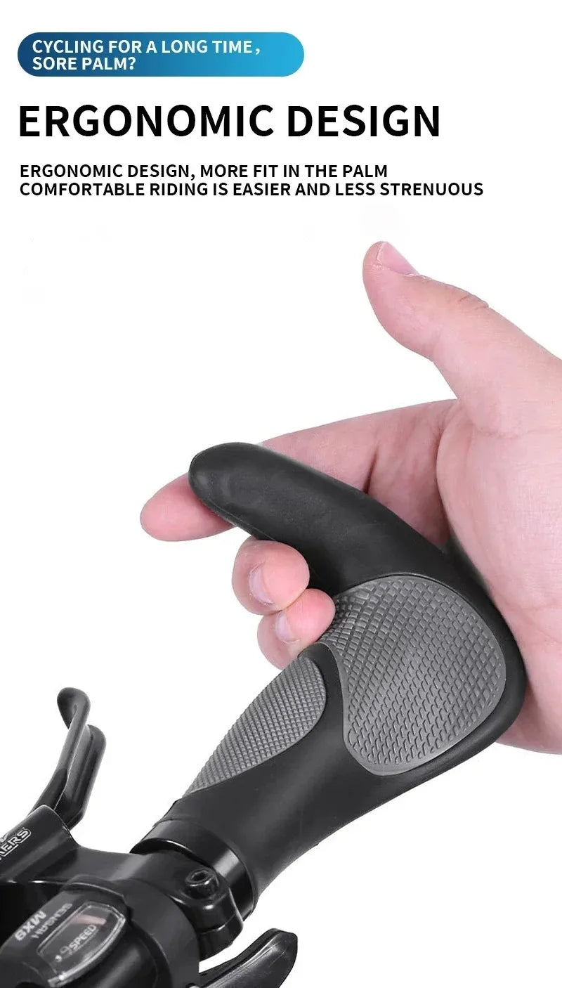 Ergonomische Fahrradgriffe mit verlängerter rutschfester Stange