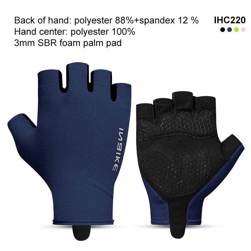 Halbfinger Radhandschuhe mit Stoßdämpfung atmungsaktiv Unisex Sommer