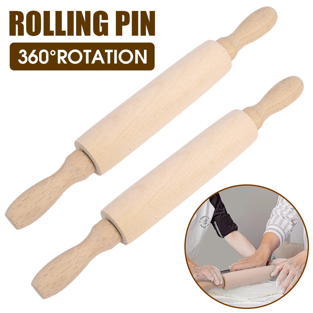 Holz Nudelholz mit Doppelspitze für Teig und Fondant