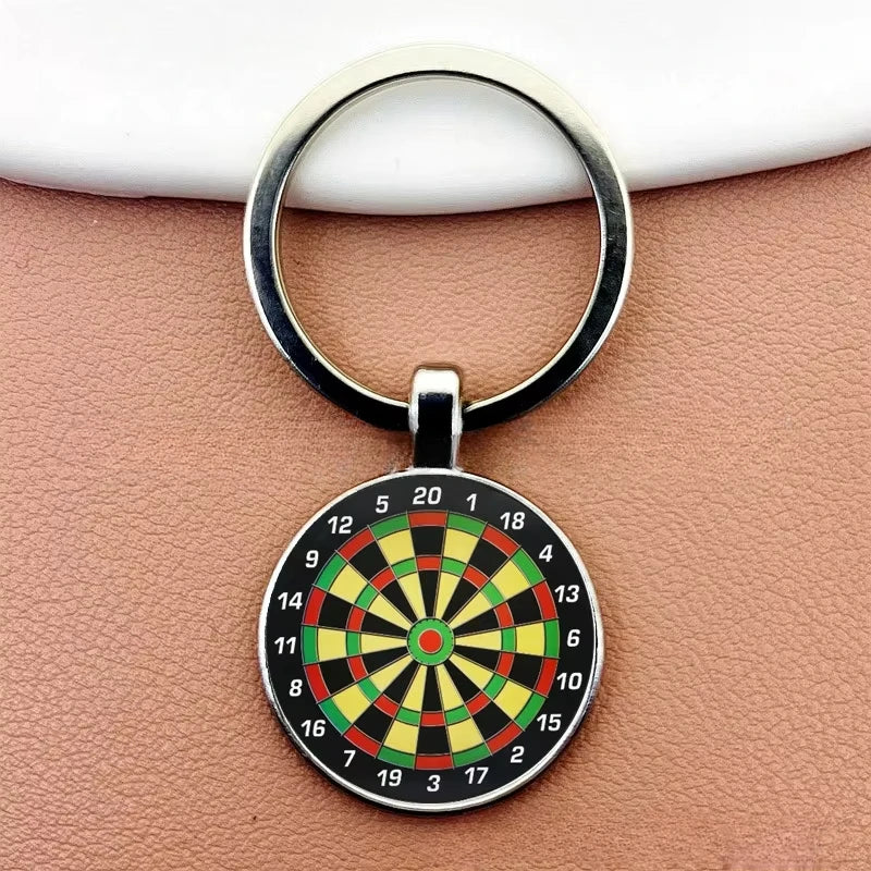 Dart Ziel Schlüsselanhänger Retro Stil Metall Anhänger Unisex Geschenkidee