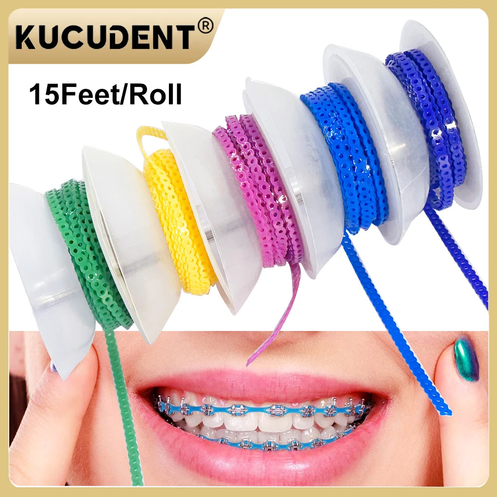 4,57 m elastische Dental Power Chain für Zahnspangen in mehreren Typen