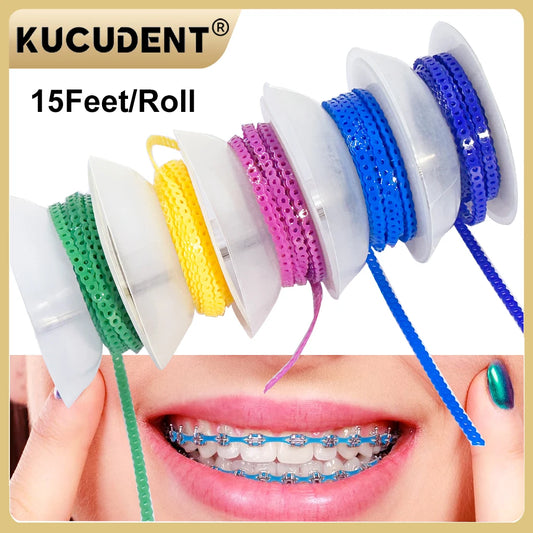 4,57 m elastische Dental Power Chain für Zahnspangen in mehreren Typen