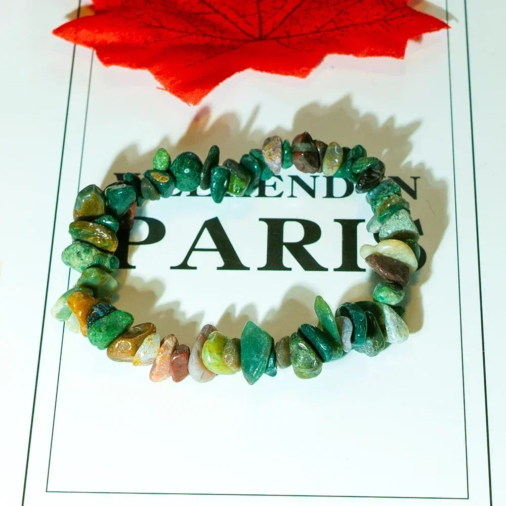 Farbenfrohes Natur Edelstein Armband Stretch für Damen Geschenk