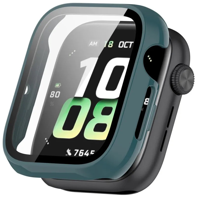 PC und gehärtetes Glas Schutzgehäuse für Smartwatch mit stoßfester Hülle