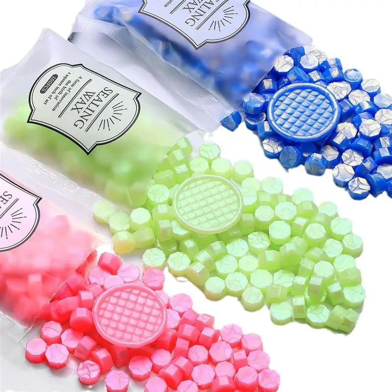 100 Glitzer Wachsperlen für stilvolle Siegel DIY Dekoration