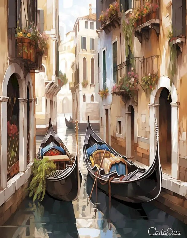 DIY Malen Nach Zahlen Stadtbild Leinwand Acrylfarben Set für Raumdekoration