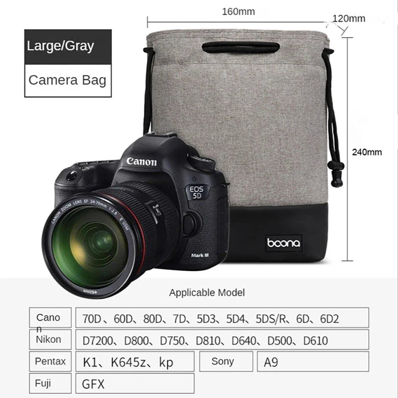 Wasserdichte Kameratasche mit Kordelzug für spiegellose Kameras-Yabubest - Home & More