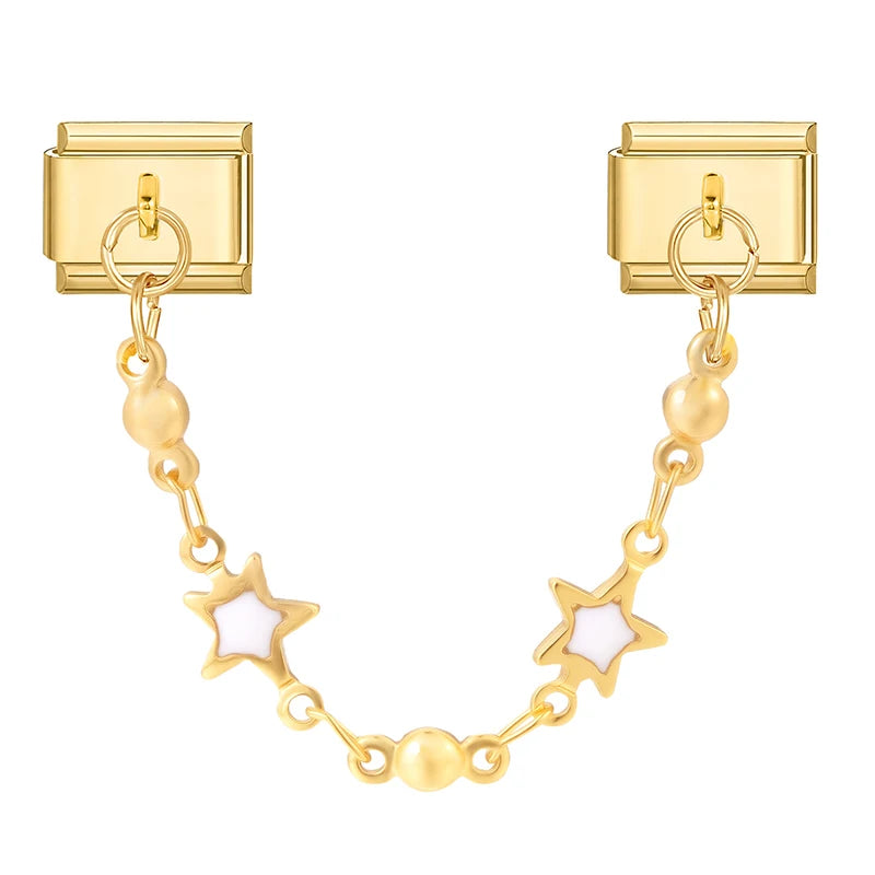 Elegantes Edelstahl Charm Armband mit Zirkon für Frauen