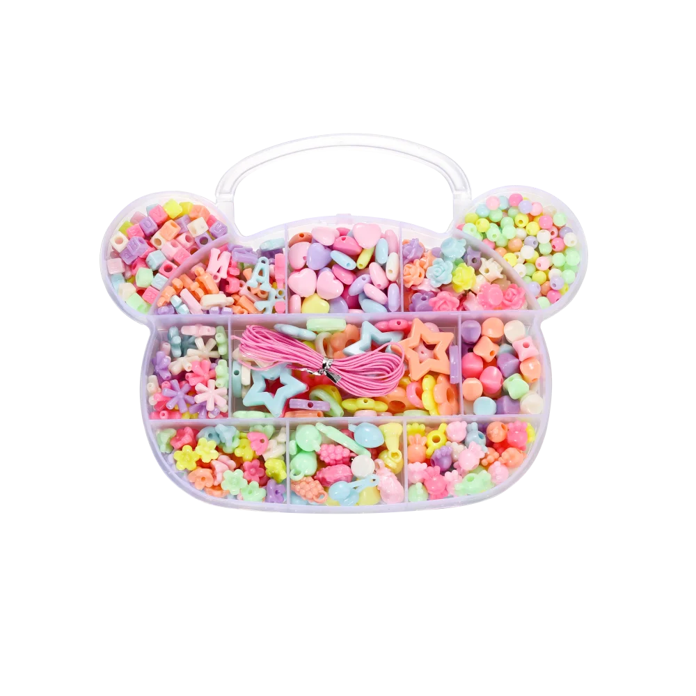 Buntes Acryl Perlen Set für DIY Freundschaft Armband Halskette Schmuck