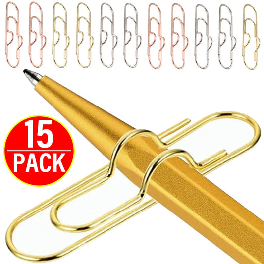 Multifunktionale Metall Büroklammern Stift Halter Clips für Notizbücher
