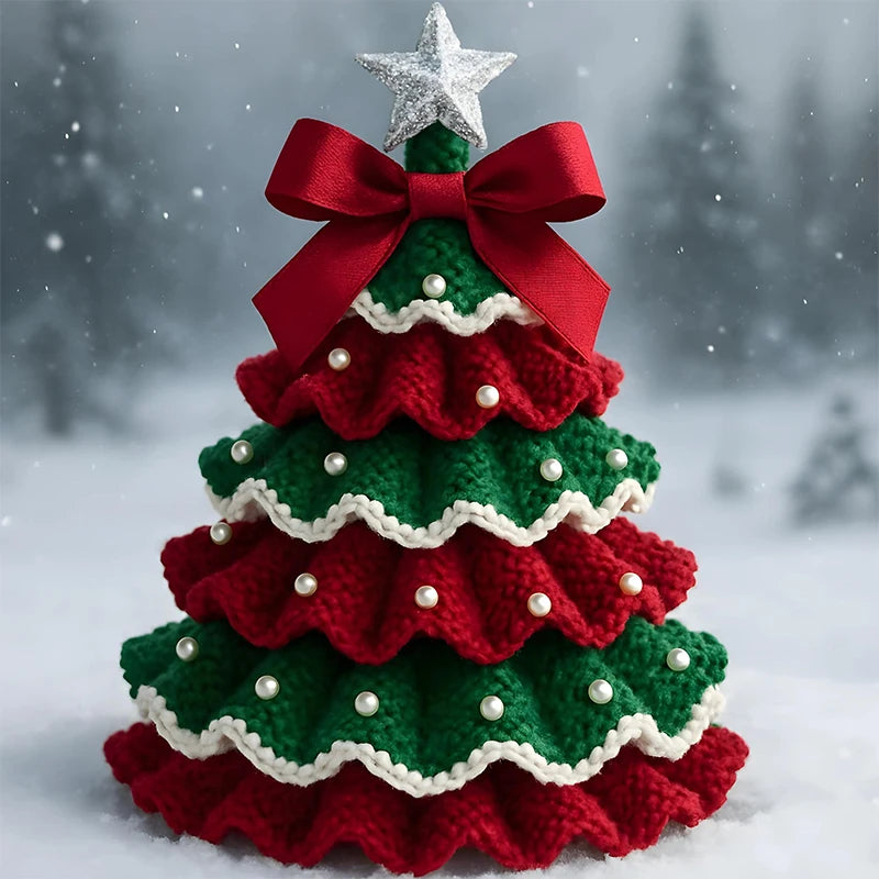 DIY Mini-Weihnachtsbaum Häkelset für einfaches handgefertigtes Dekor