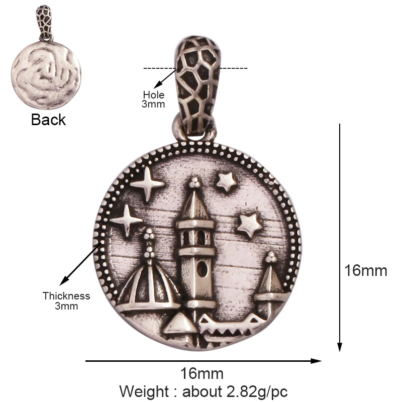 Eleganter Anhänger im antiken Gold Design als Schmuckzubehör-Yabubestshop