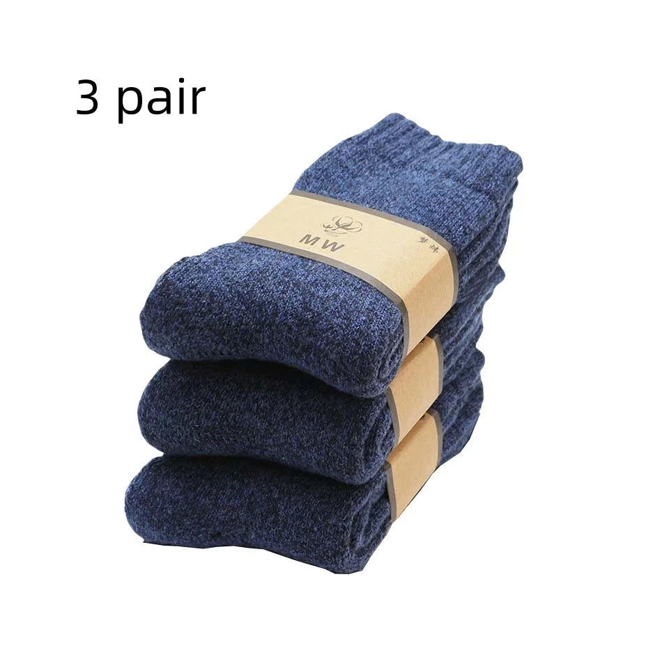Dicke warme Merino Wollsocken für Männer im 3er Pack