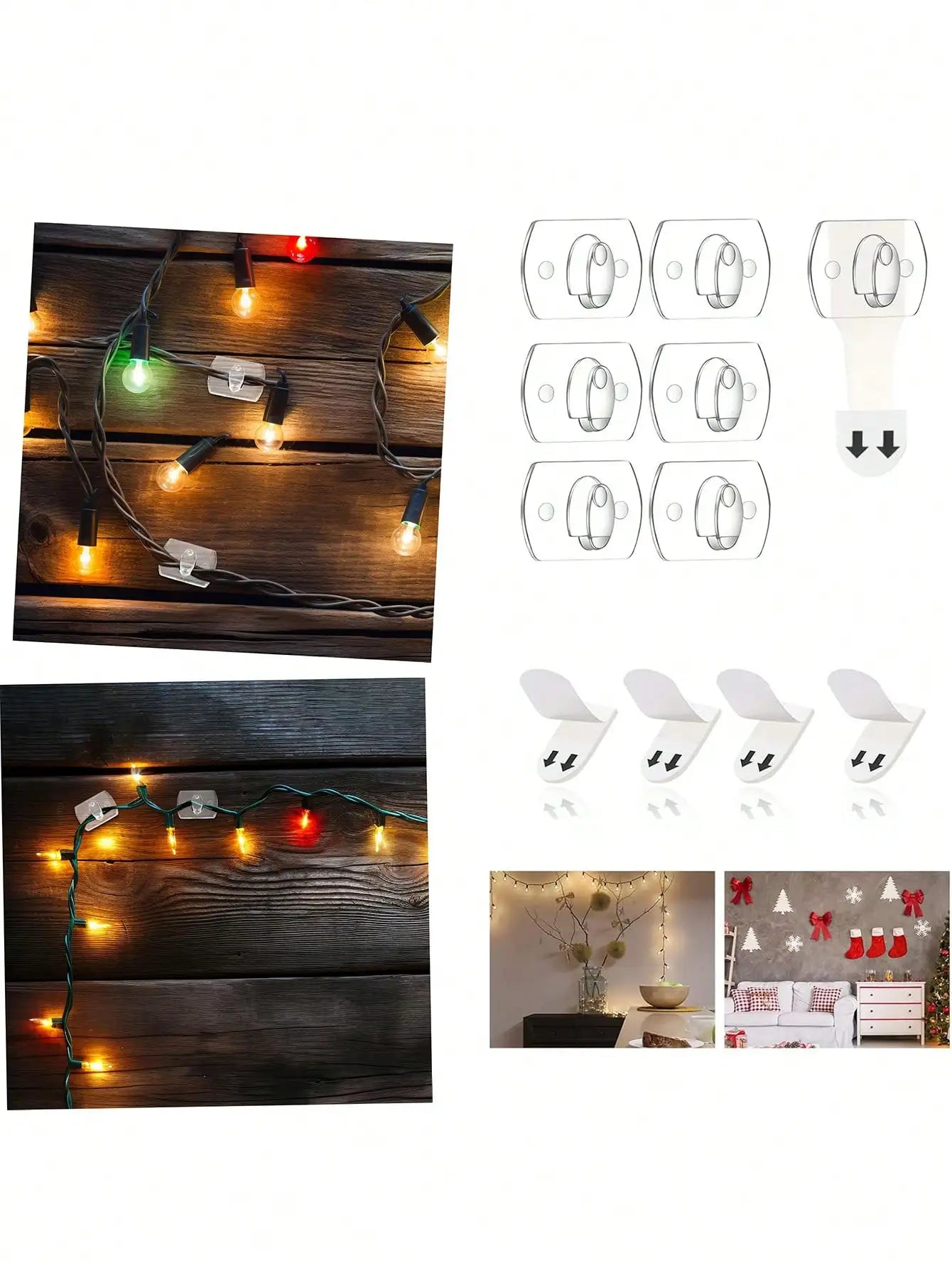 20 Stück selbstklebende Mini Wandhaken für Dekorationen