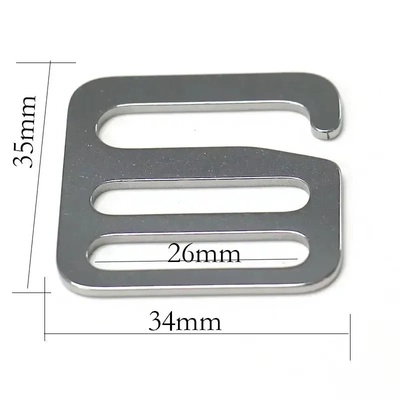 Edelstahl G Haken Schnallen 4/10 Stk. für Hundehalsband, Tasche, Gurtband