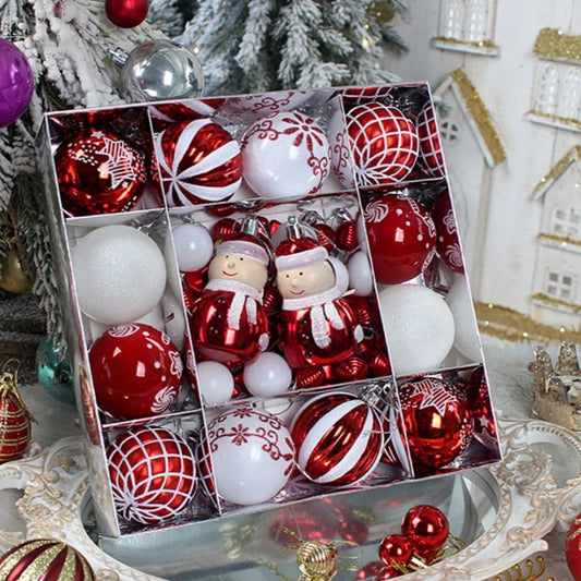 44-teiliges festliches Weihnachts Baum Dekorationsset