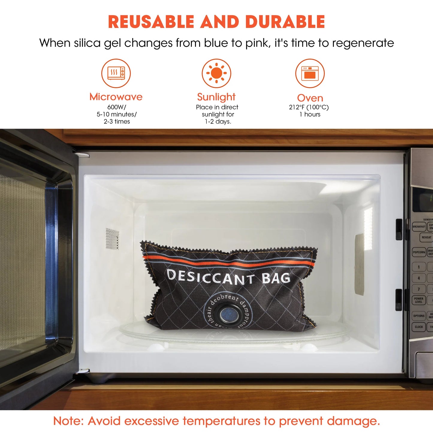 Wiederverwendbarer Auto-Luftentfeuchter Feuchtigkeitsabsorber Silikagel Beutel