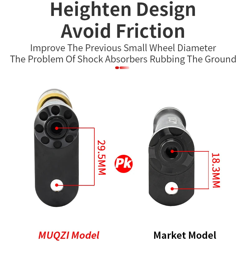 MUQZI Easy Wheels Teleskopverlängerungsstange für Brompton Faltrad-Yabubest - Home & More