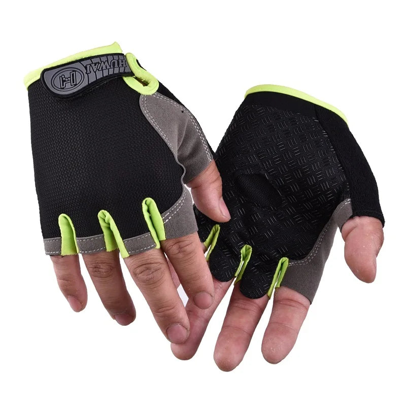 Unisex Halbfinger Fahrradhandschuhe atmungsaktiv rutschfest MTB Sommer