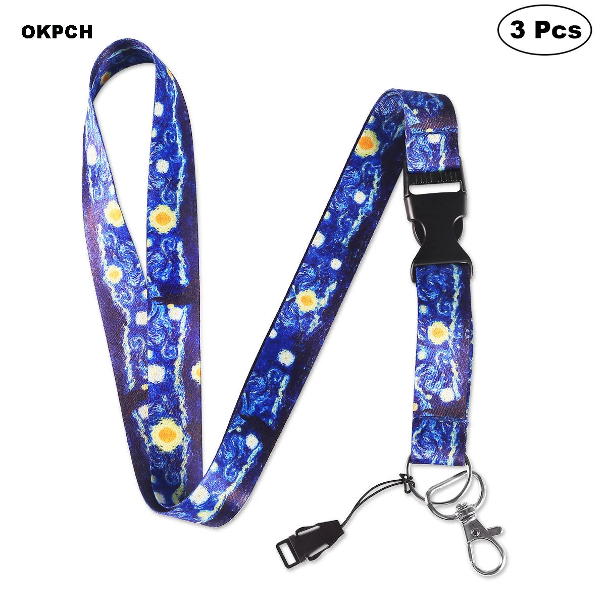 3-teiliges Schlüsselanhänger Set Bestickte Metallanhänger für Autos Motorräder