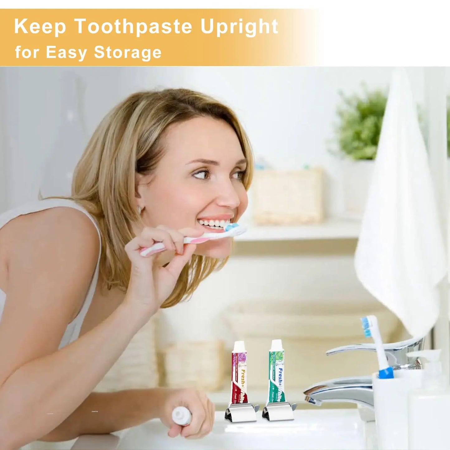 Praktischer Zahnpasta Quetscher aus Metall für Abfallreduktion