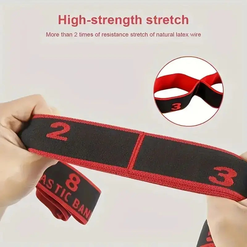 Elastisches Widerstandsband mit 8 Ringen für Pilates und Heimfitness - Yabubest - Home & More