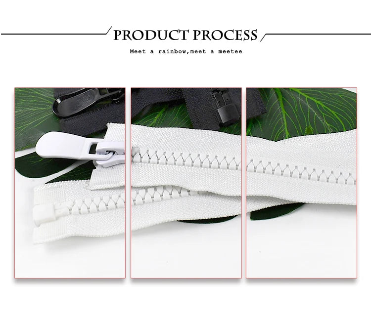 Harz-Reißverschluss offen 70–150 cm langer Doppelschieber Nähen-Yabubest - Home & More
