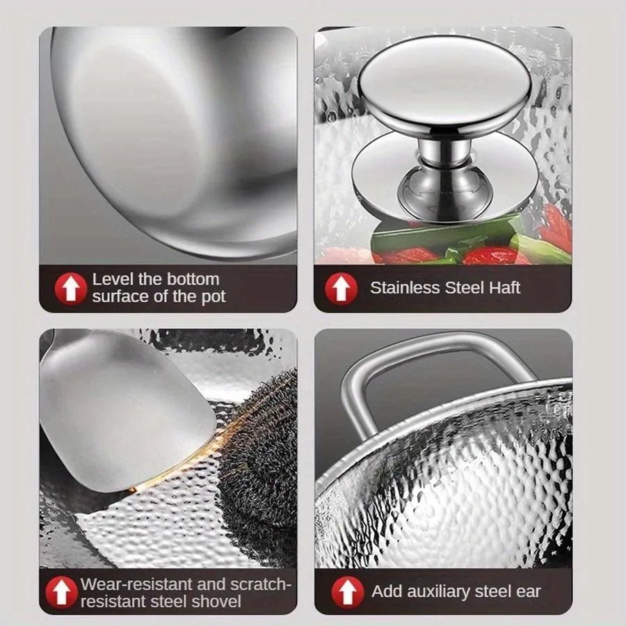 Reiner Titan Wok mit rundem Boden für Induktionsherd und Braten