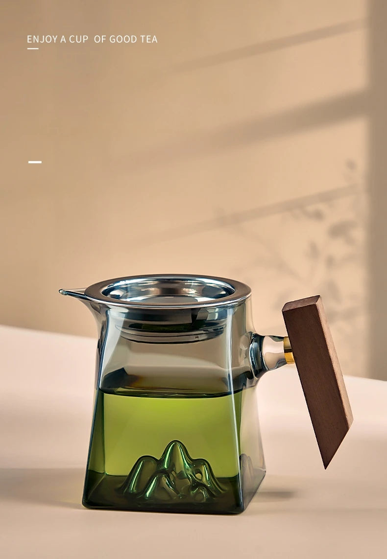 GIANXI Teetasse 350 ml Pyrex Tee-Set mit Griff und Filter handcrafted