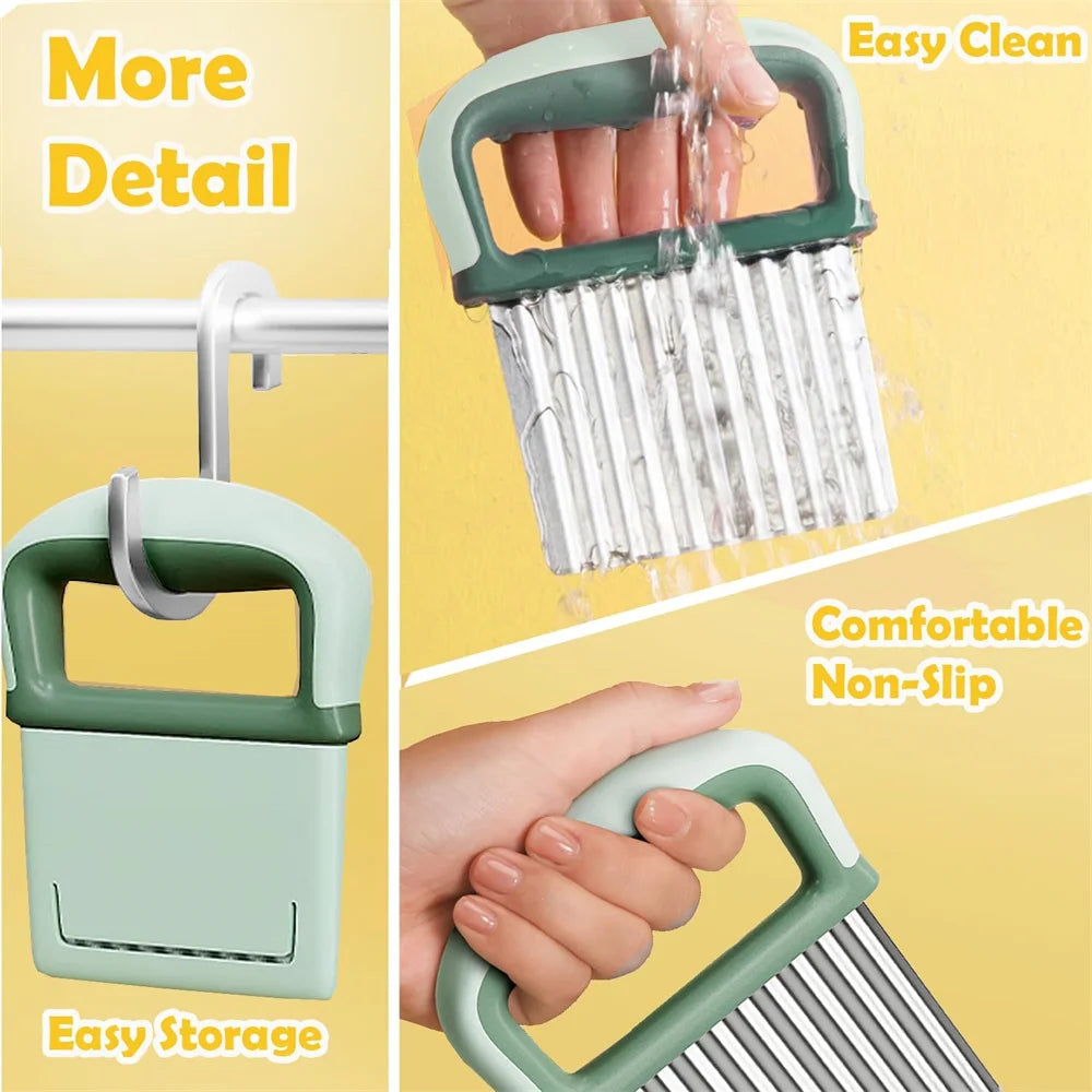 Edelstahl Kartoffel Slicer mit Wellenmesser für kreative Küche