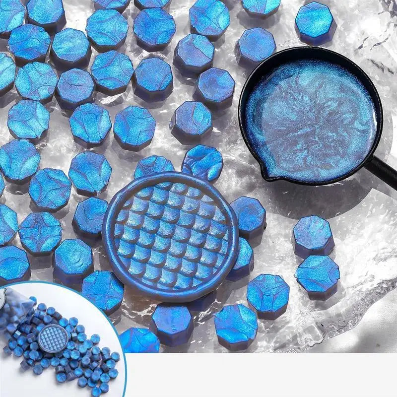 100 Glitzer Wachsperlen für stilvolle Siegel DIY Dekoration