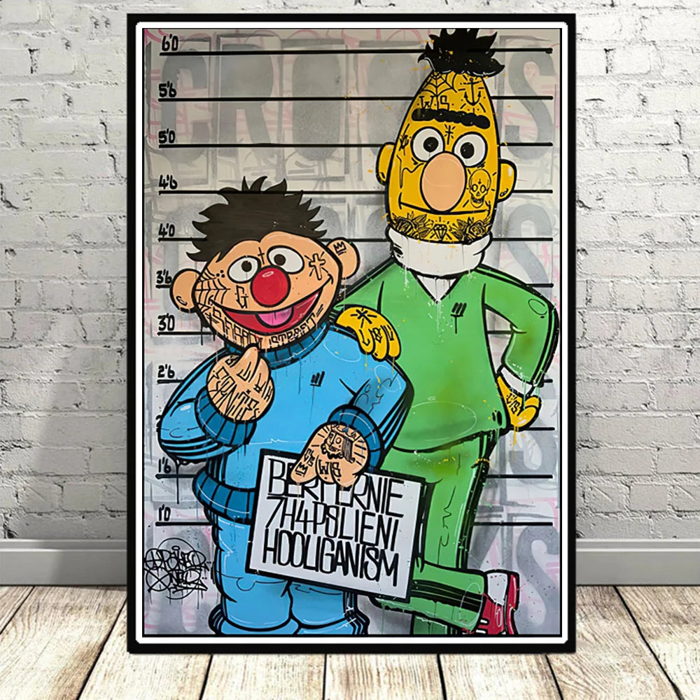 Disney Cartoon Leinwand Poster Mickey Mouse Donald Duck Wandbild