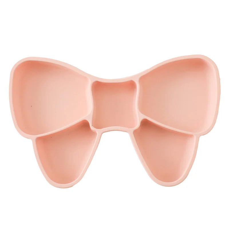 Baby Silikon Essteller Set BPA-frei mit Löffel Gabel rutschfest Cartoon