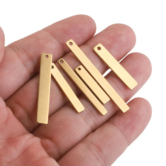 20 Stück Edelstahl Gold Rechteck Charm Connector für Schmuck DIY