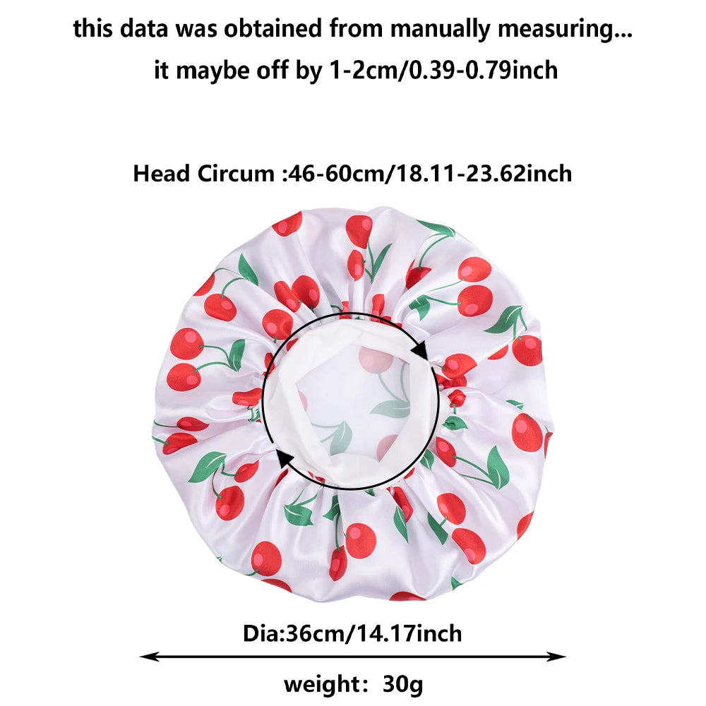 Atmungsaktive Schlafmütze mit Frucht und Tiermotiv für alle Haartypen
