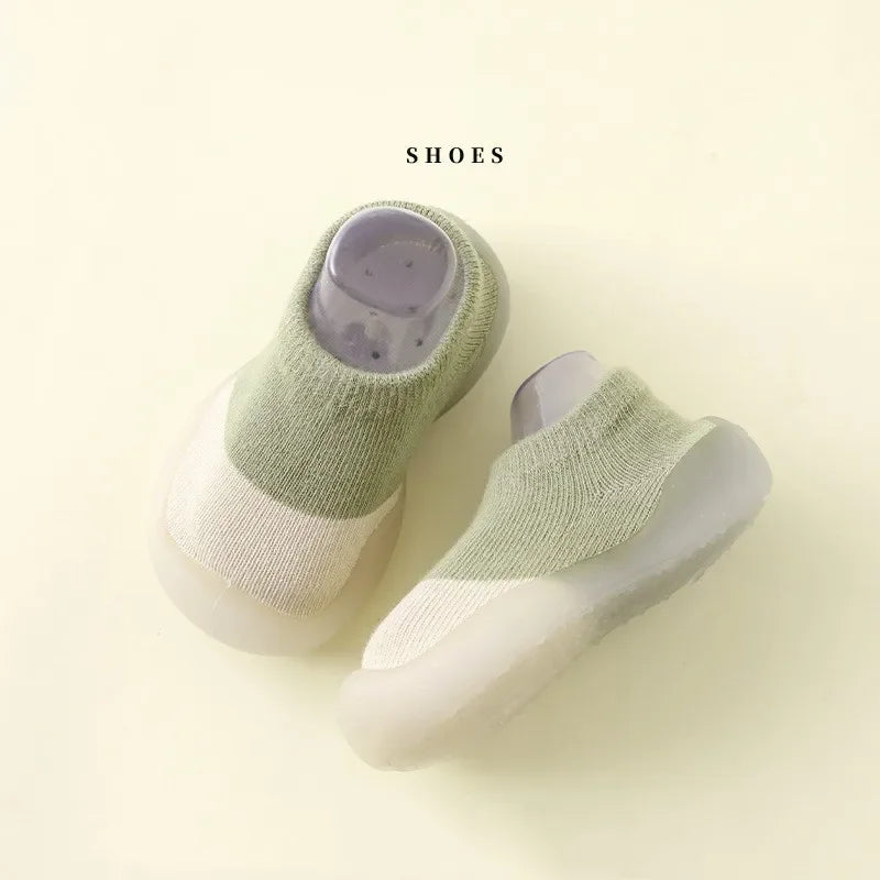 Baby Socken Schuhe mit Weicher Gummisohle für Erste Schritte Unisex