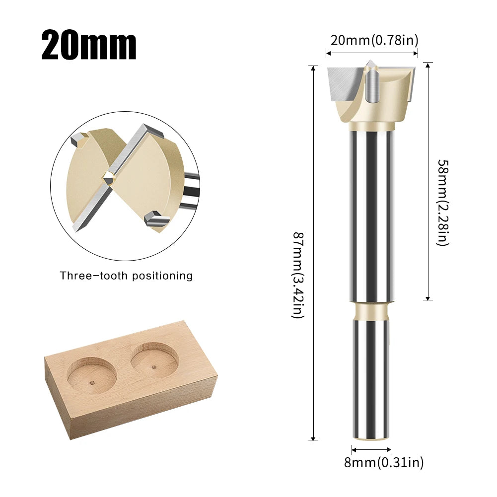 15-60mm Scharnierbohrer Forstner Bohrer Holz mit Wolframkarbid Spitze