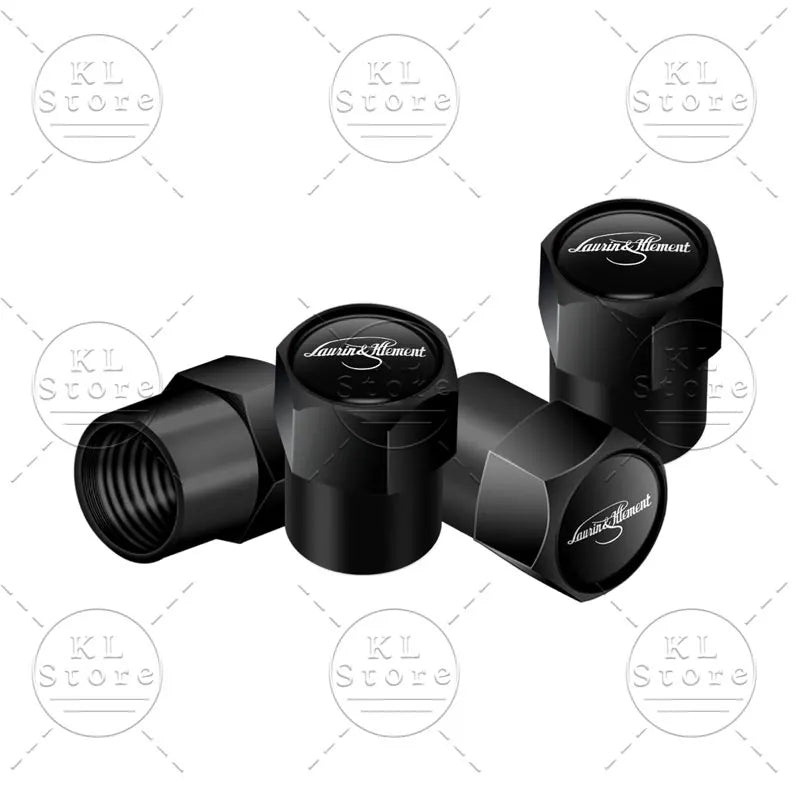 4er Set Rad Reifen Ventilkappen Air Stem Caps mit Staubschutz und Logo