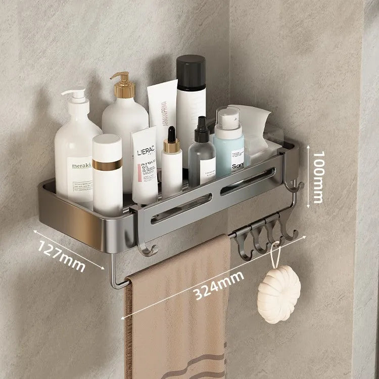 Dreieckiges Aluminium Wandregal für Bad Balkon mit Schraubmontage
