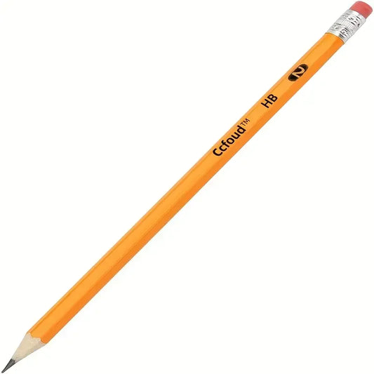 10-teiliges Set Holz-Bleistifte HB mit Radiergummi für Kinder und Schule