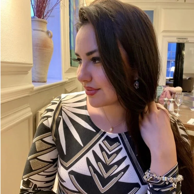 925 Sterling Silber Moissanit Halskette für besondere Anlässe