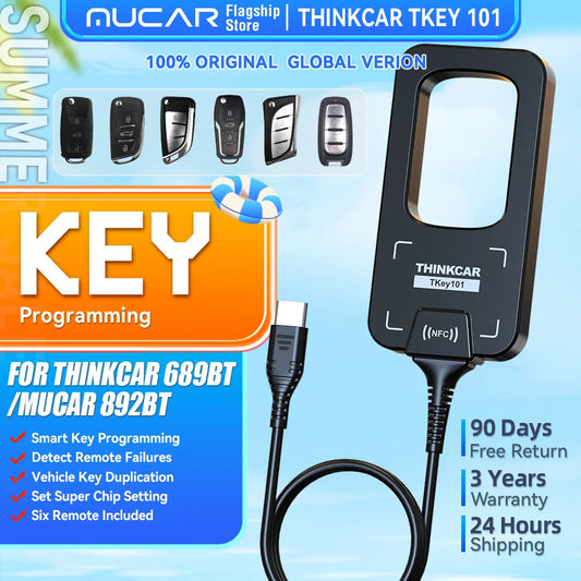 THINKCAR TKEY 101 Universal Autoschlüssel Programmiergerät mit 6 Fernbedienungen