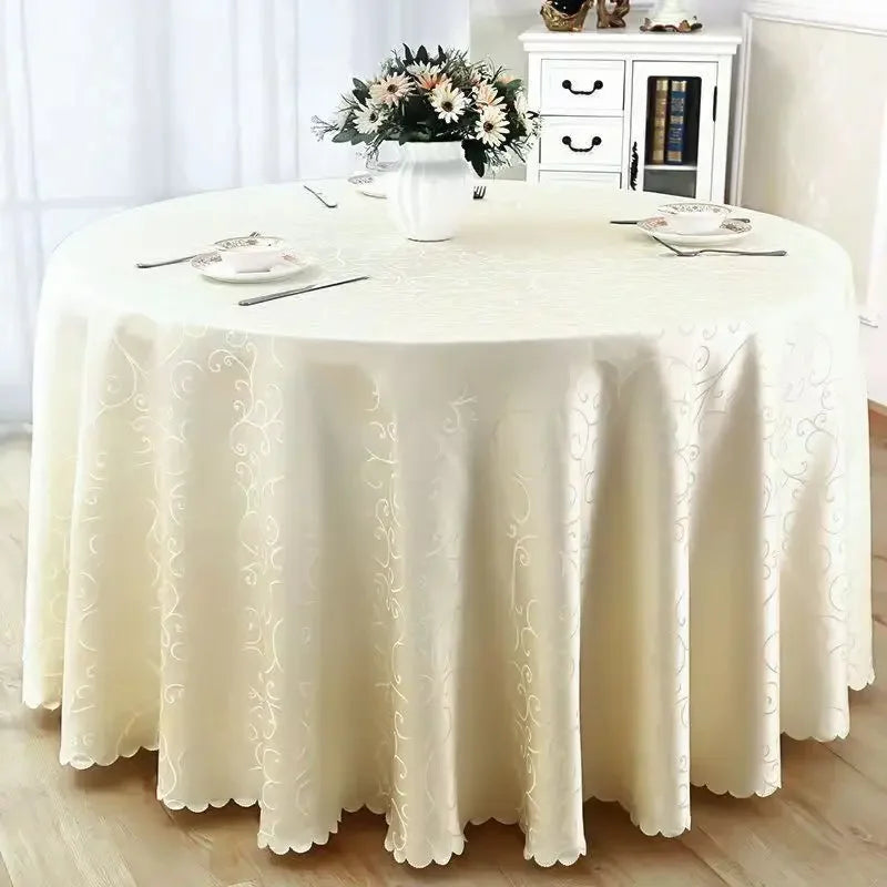 Runde wasserdichte Jacquard Tischdecke für Hotel Hochzeit Party