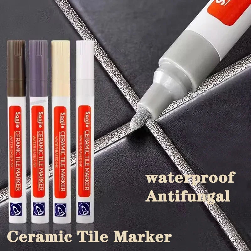 Fugenmarker Stift wasserdicht für Fliesen Wand Boden schwarz weiß gold