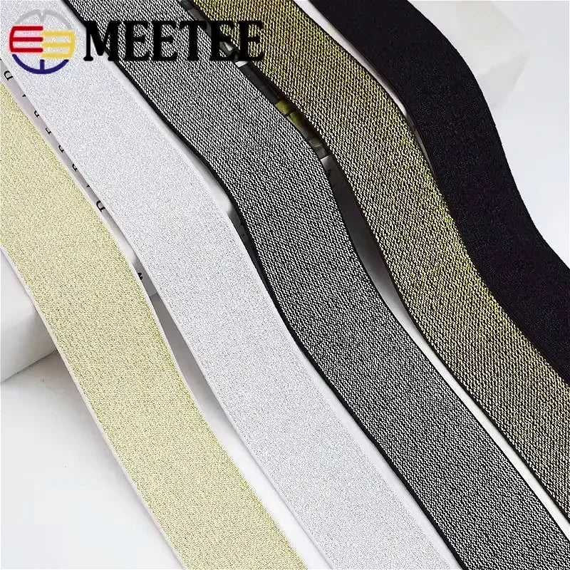 Glitzerndes elastisches Band fuer naehzubehoer und DIY Projekte