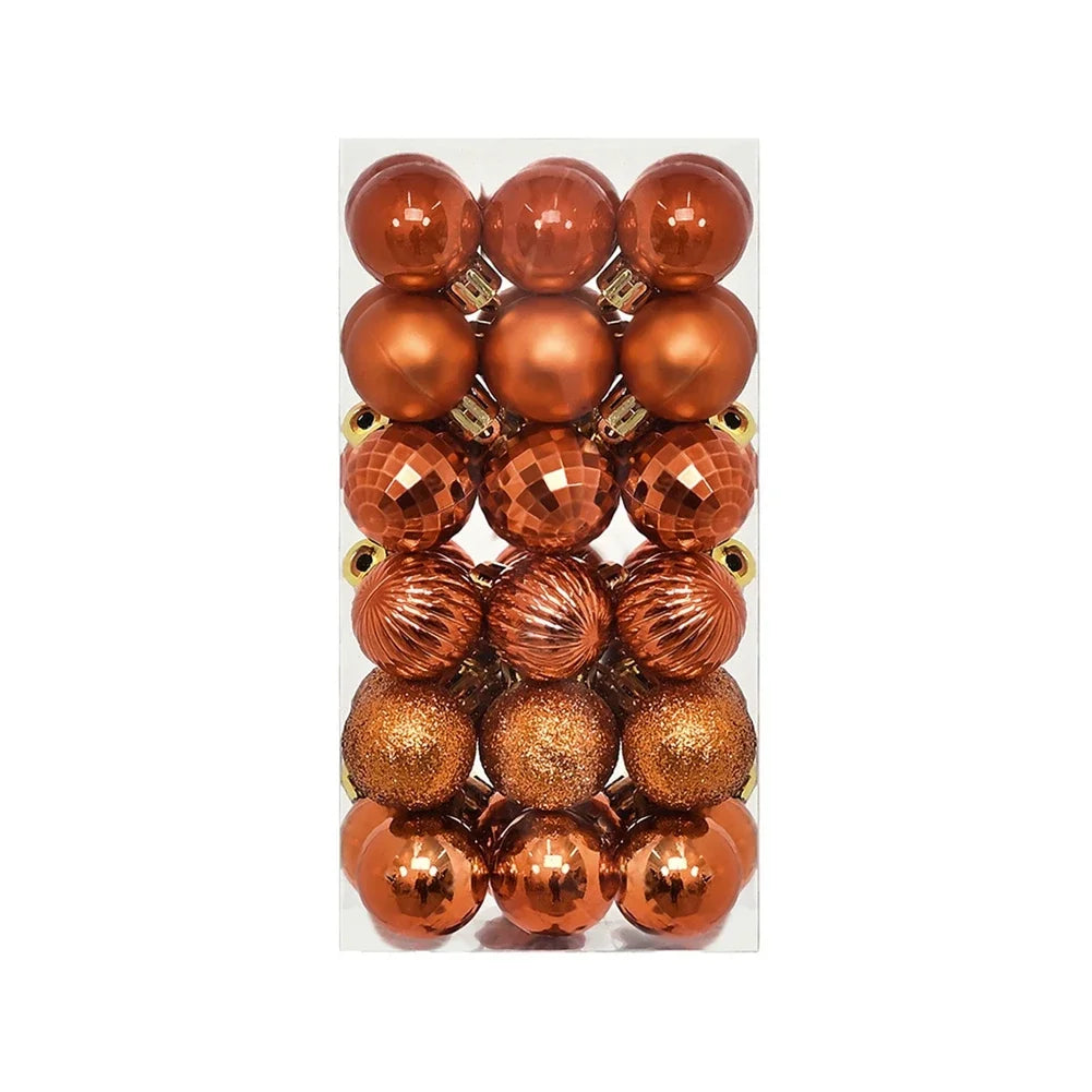 36er Set Weihnachtskugeln für festliche Baumdekoration